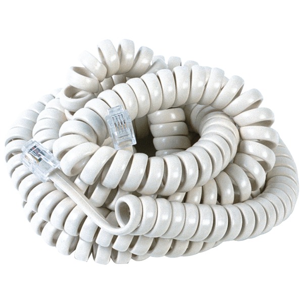 25FT HANDSET COIL CORD W