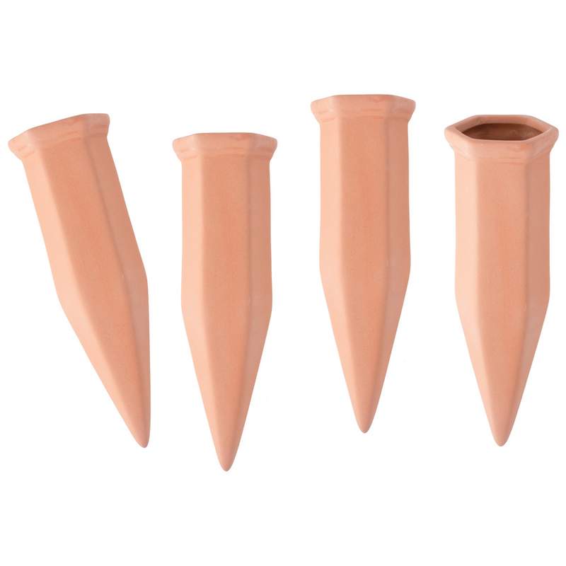 4PC TERRACOTTA WATERING SPIKES