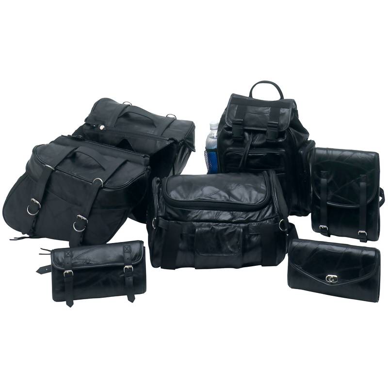 7PC LEATHER MOTORCYCLE LUGGAGE