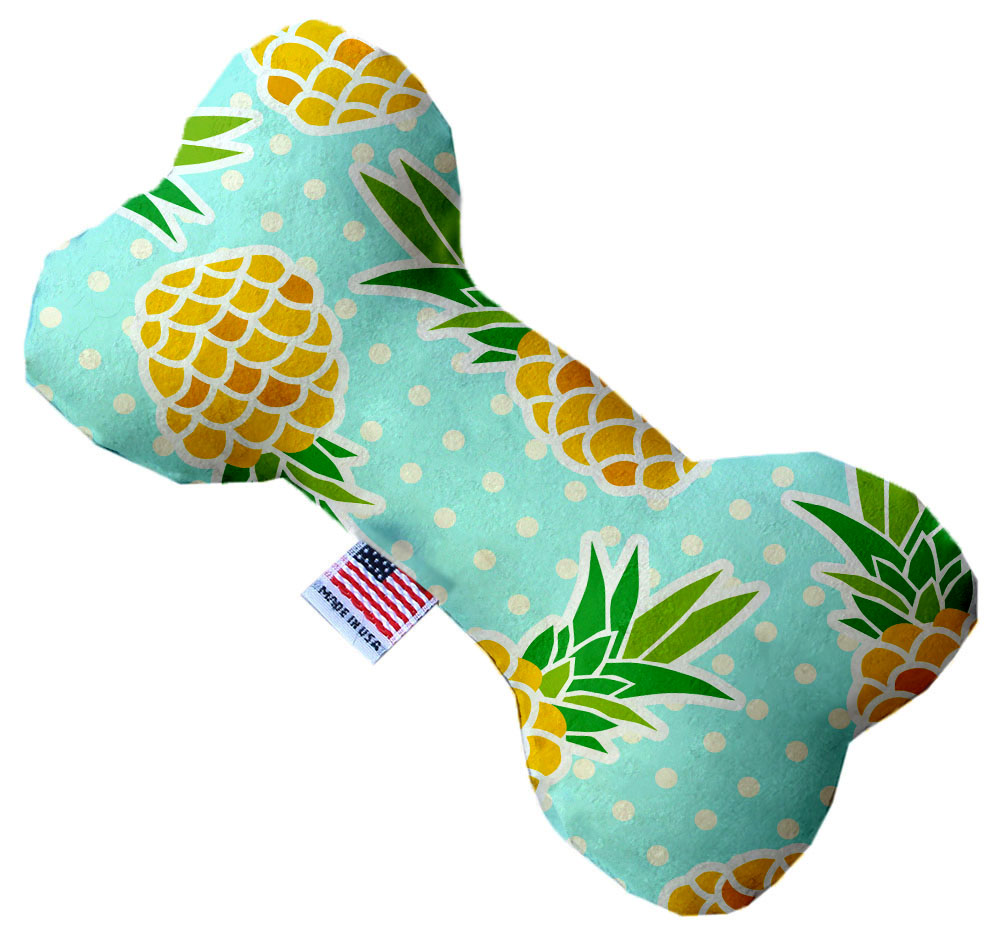 Pineapples and Polka Dots 8 inch Bone Dog Toy
