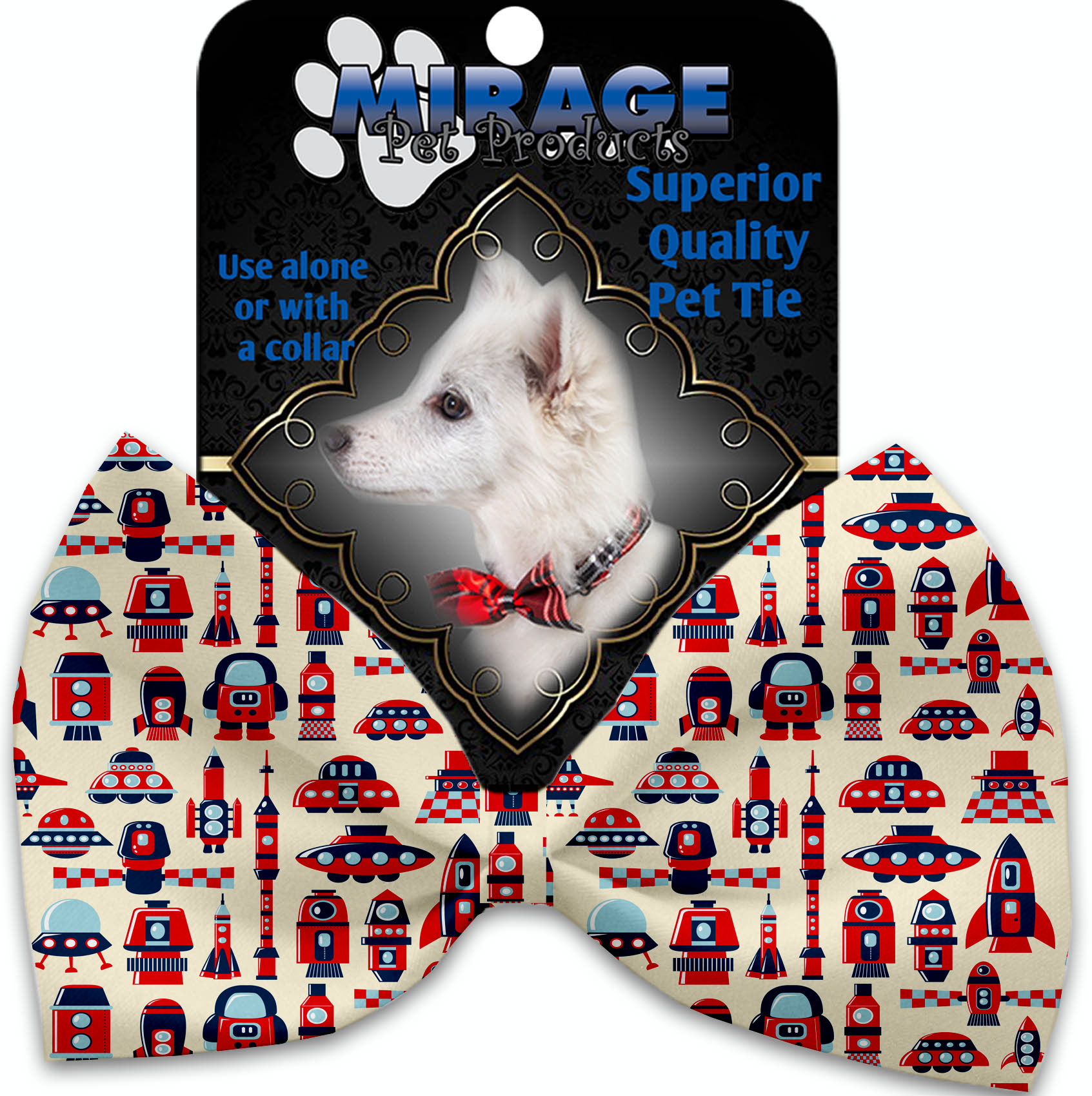 Rocket Man Pet Bow Tie Collar Accessory with Velcro