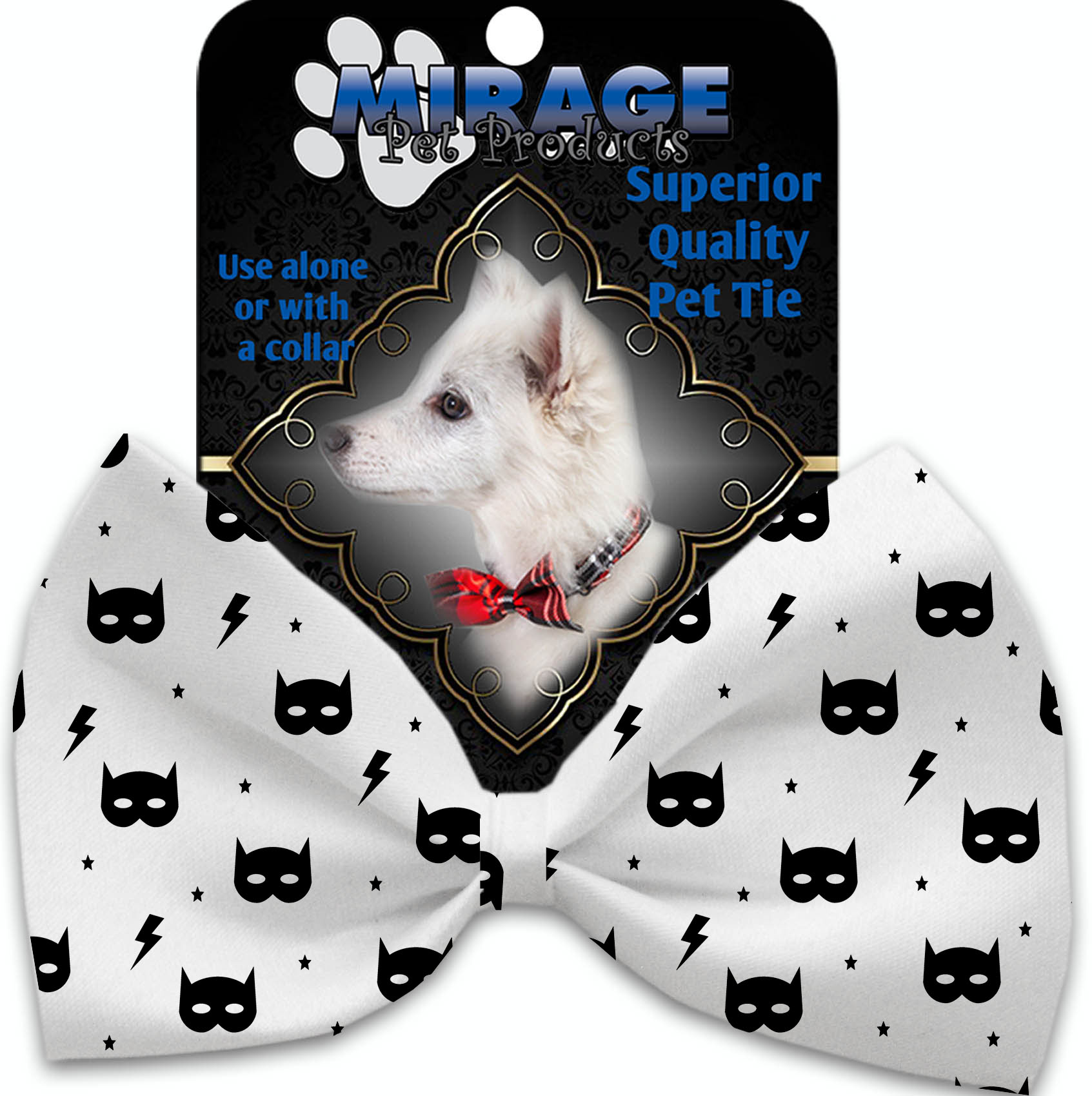 Super Hero Masks Pet Bow Tie Collar Accessory with Velcro