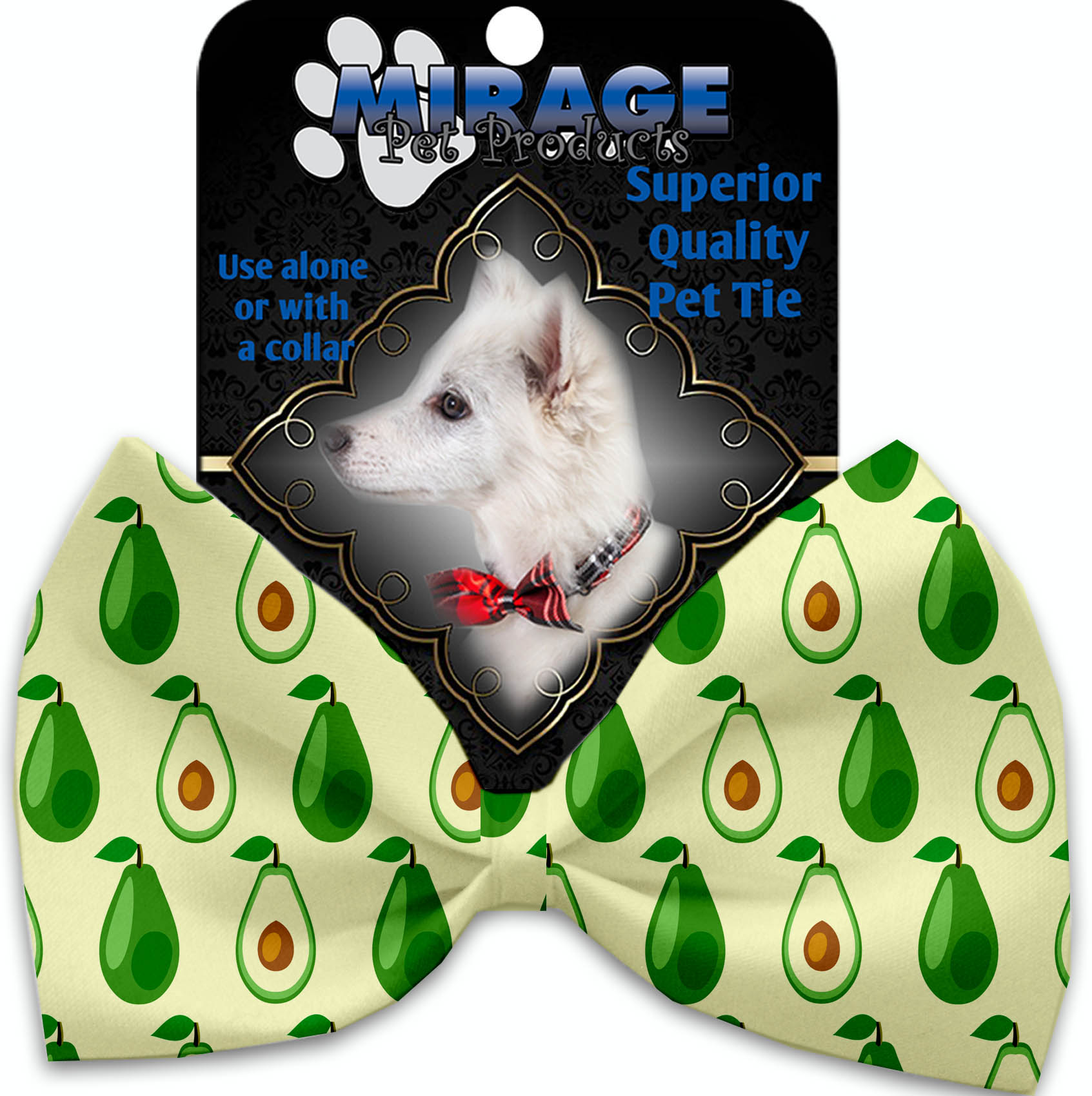 Avocado Paradise Pet Bow Tie Collar Accessory with Velcro