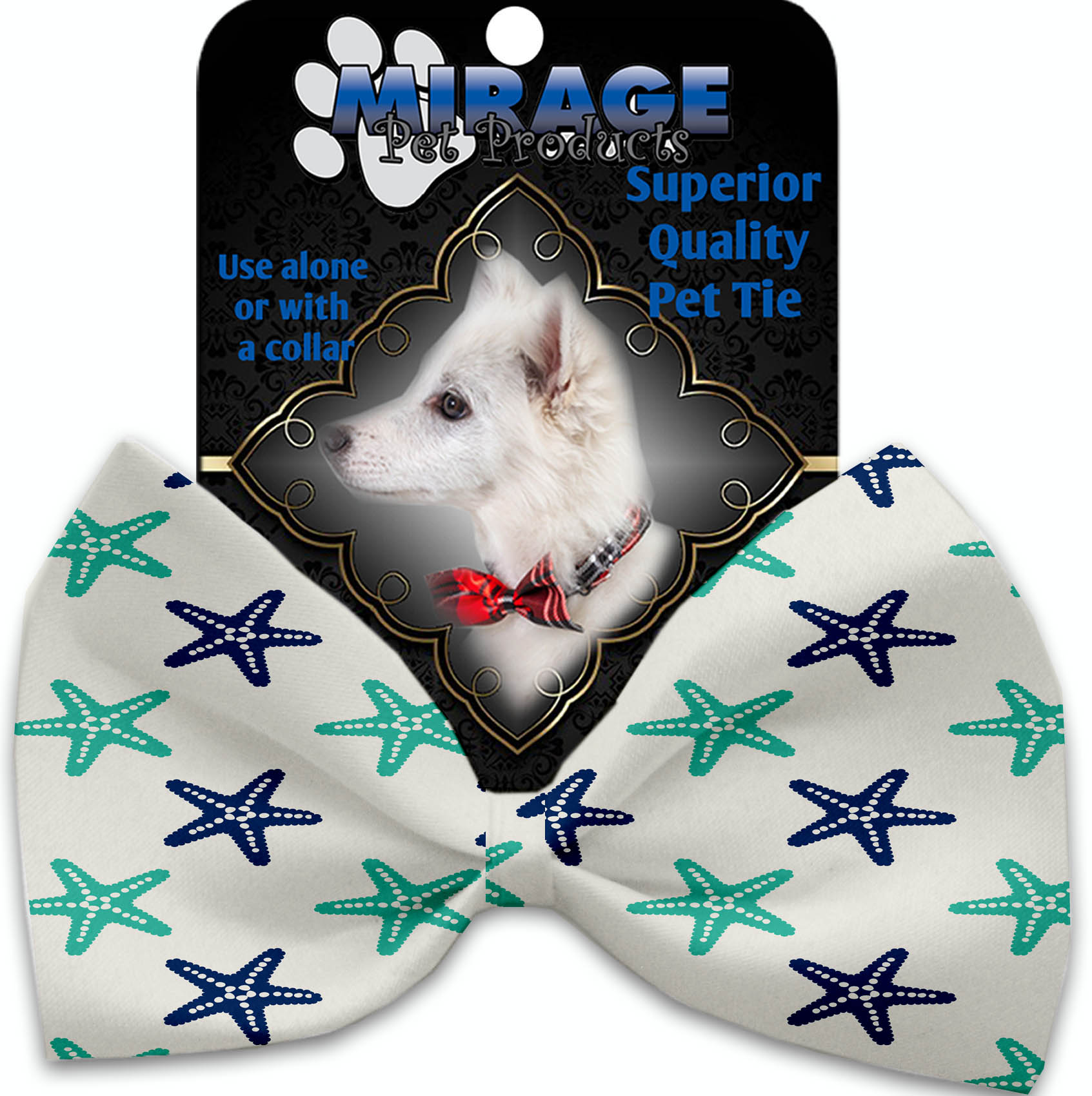 Starfish Pet Bow Tie Collar Accessory with Velcro
