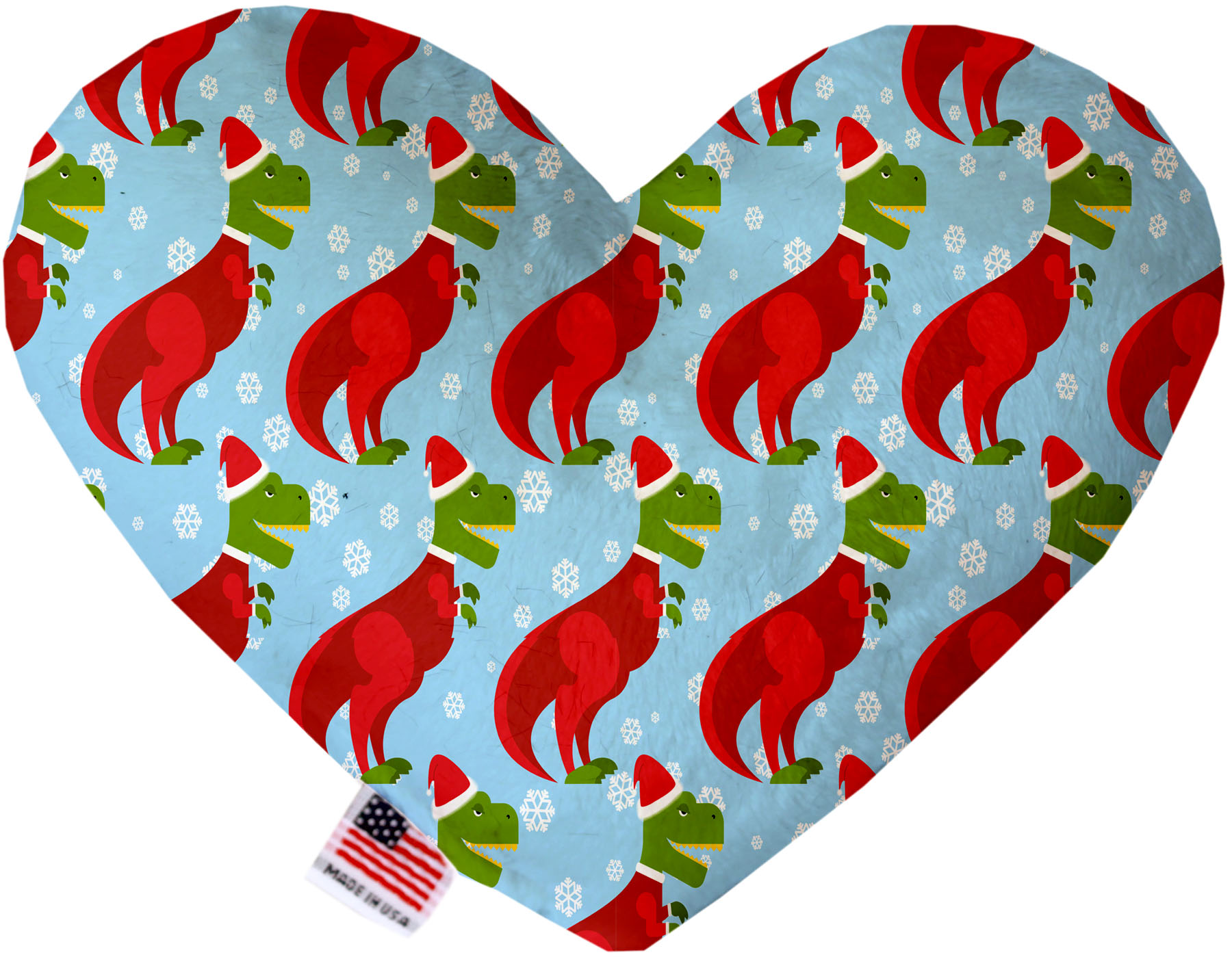 Christmas T-rex 8 Inch Heart Dog Toy