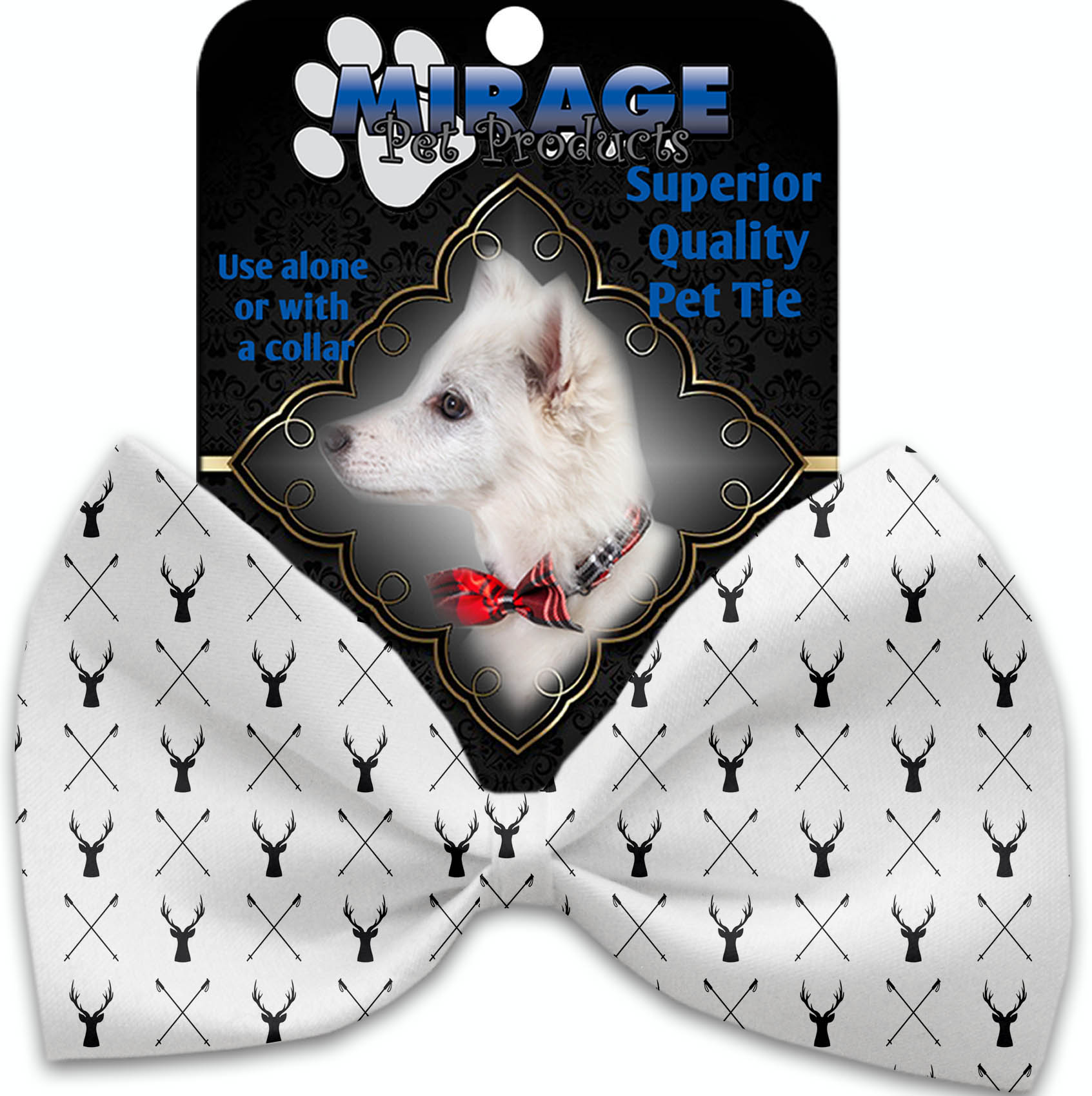 Deer Dreaming Pet Bow Tie Collar Accessory with Velcro