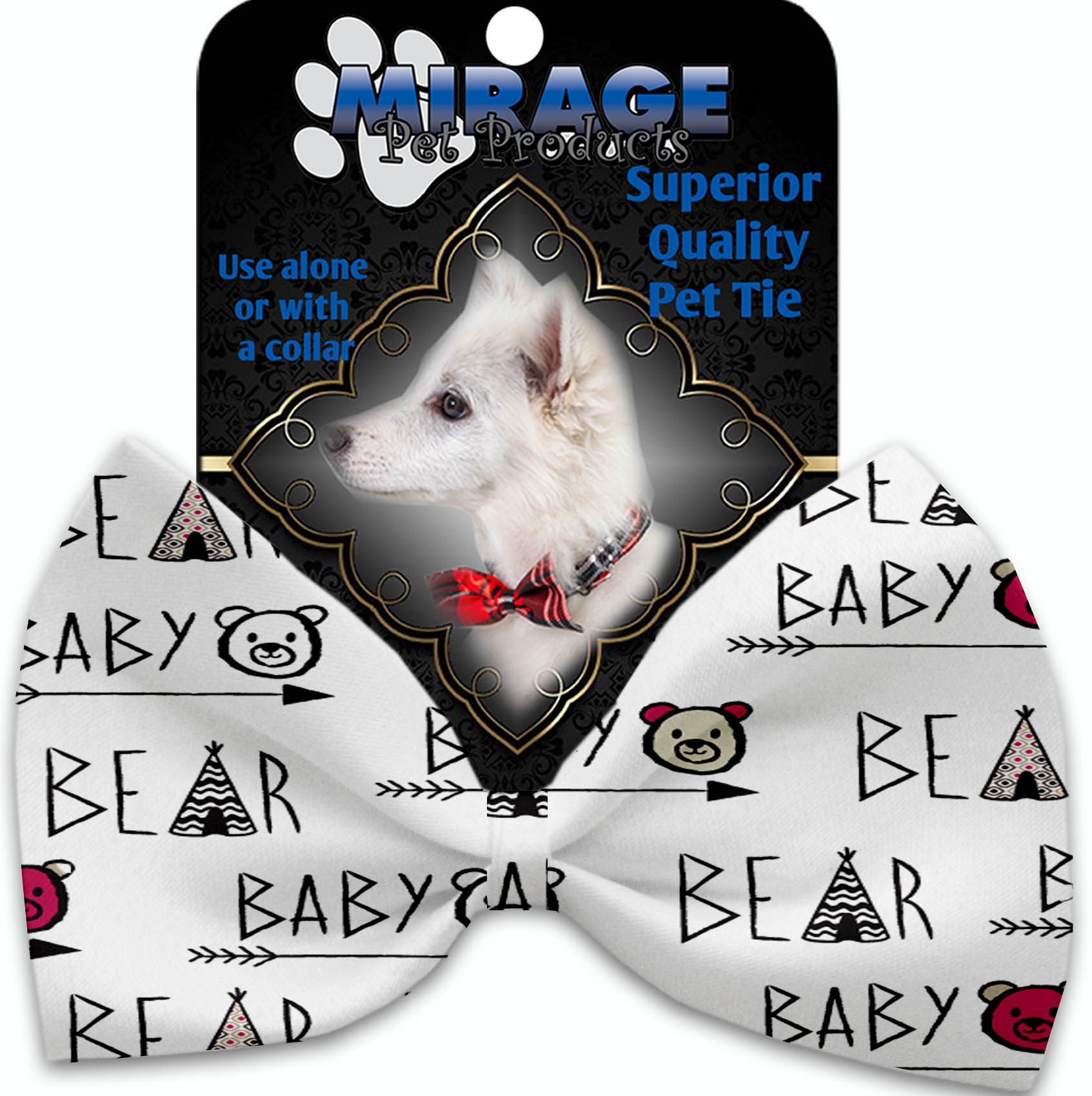 Baby Bear Pet Bow Tie Collar Accessory with Velcro
