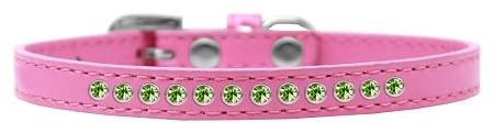 Lime Green Crystal Size 14 Bright Pink Puppy Collar
