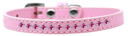 Bright Pink Crystal Size 14 Light Pink Puppy Collar