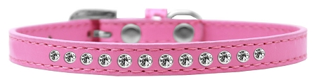 Clear Crystal Size 12 Bright Pink Puppy Collar