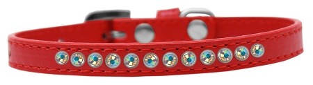 AB Crystal Size 10 Red Puppy Collar