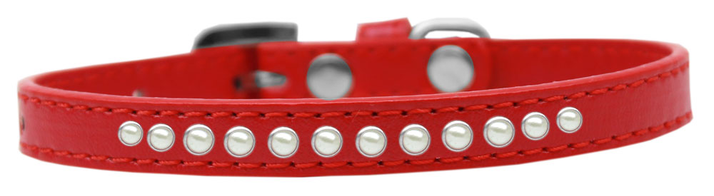 Pearl Size 12 Red Puppy Collar