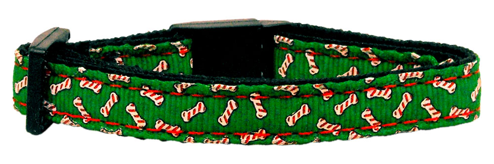 Candy Cane Bones Nylon and Ribbon Collars  Cat Safety