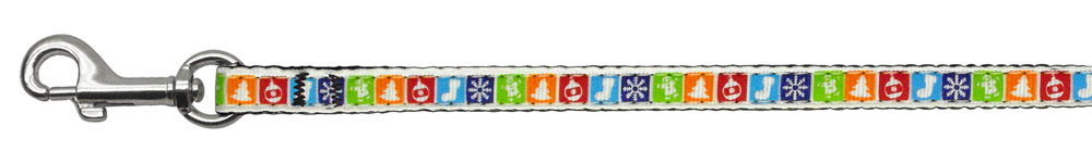 Classic Christmas Nylon and Ribbon Collars 3/8'' wide x 4' Leash