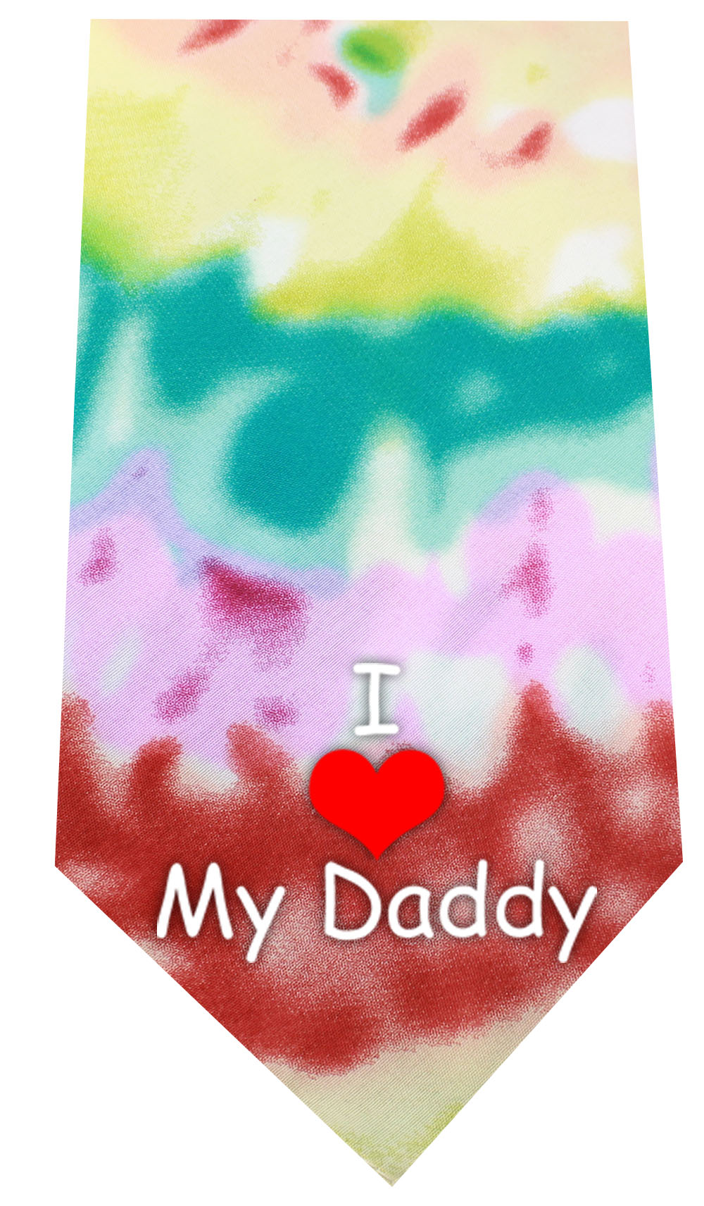 I Love Daddy Screen Print Bandana Tie Dye