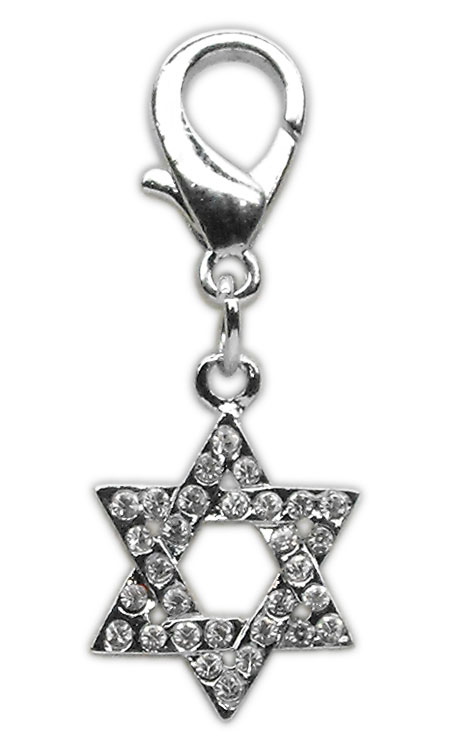 Holiday lobster claw charms / zipper pulls Star of David
