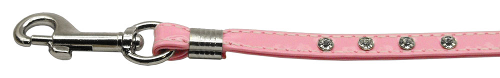 Glossy Patent Step In Harness Pink 3/8 Match-Jwl Leash Silver Hrdw