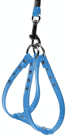 Glossy Patent Step In Harness Baby Blue 8