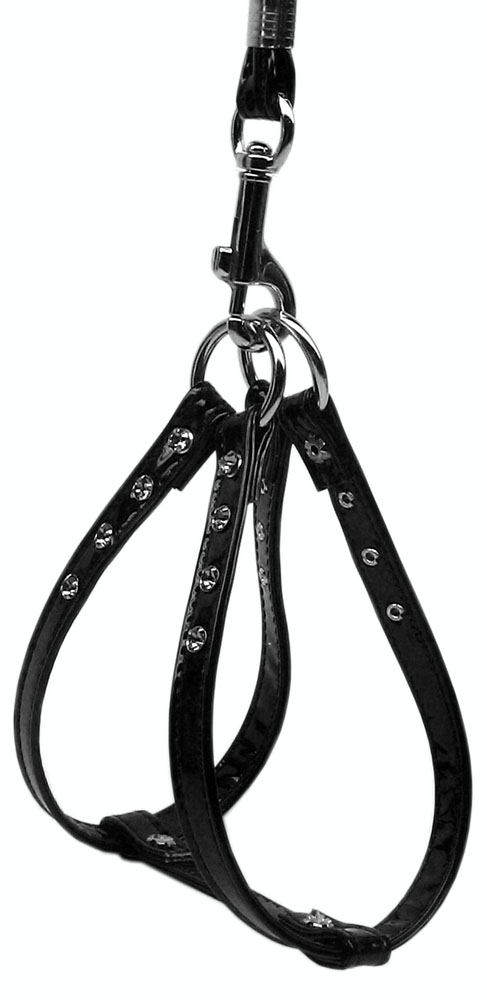 Glossy Patent Step In Harness Black 16