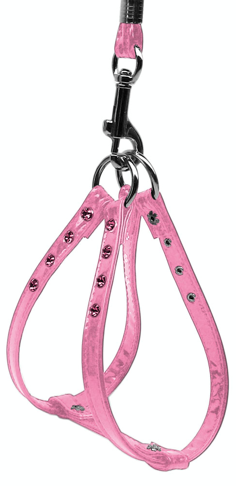 Glossy Patent Step In Harness Pink 8