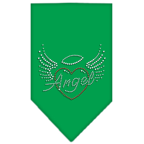 Angel Heart Rhinestone Bandana Emerald Green Large