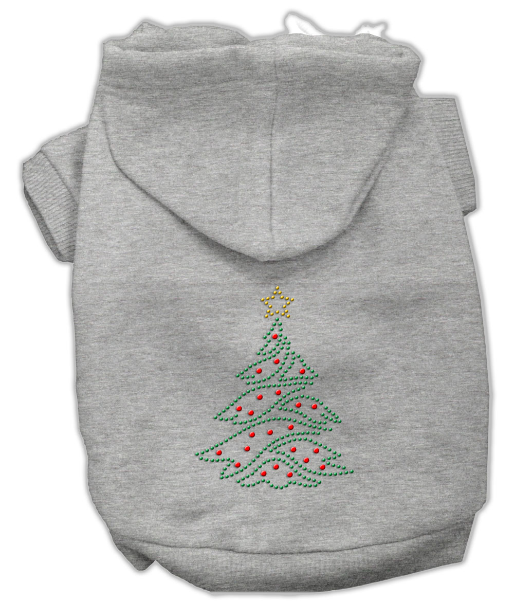 Christmas Tree Hoodie Grey XL