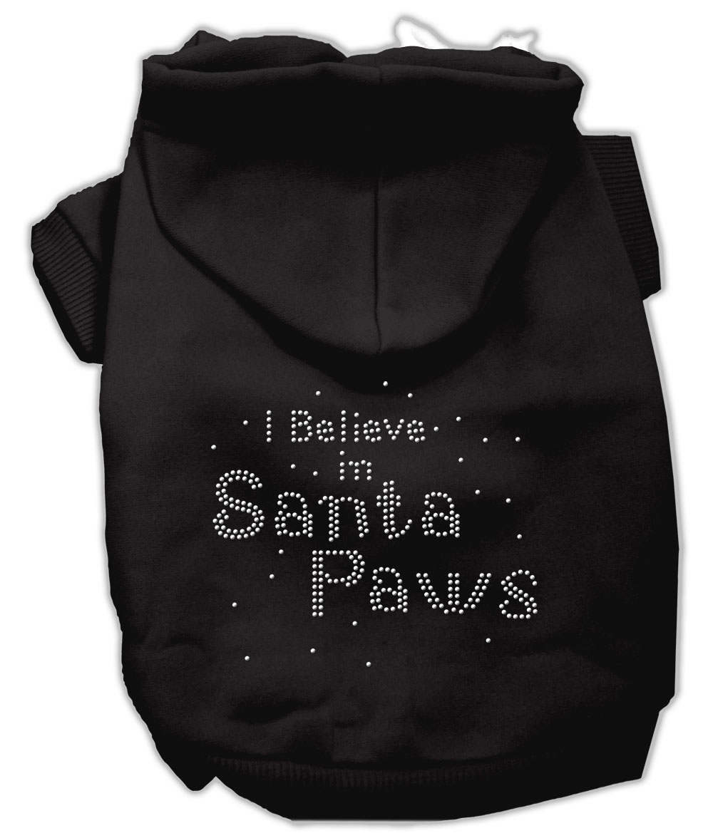I Believe in Santa Paws Hoodie Black S