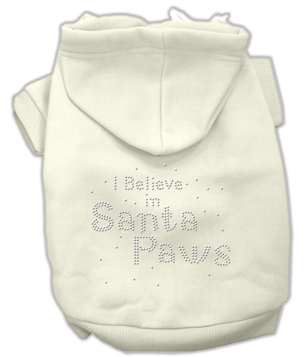 I Believe in Santa Paws Hoodie Cream L