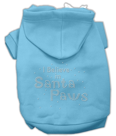 I Believe in Santa Paws Hoodie Baby Blue XL