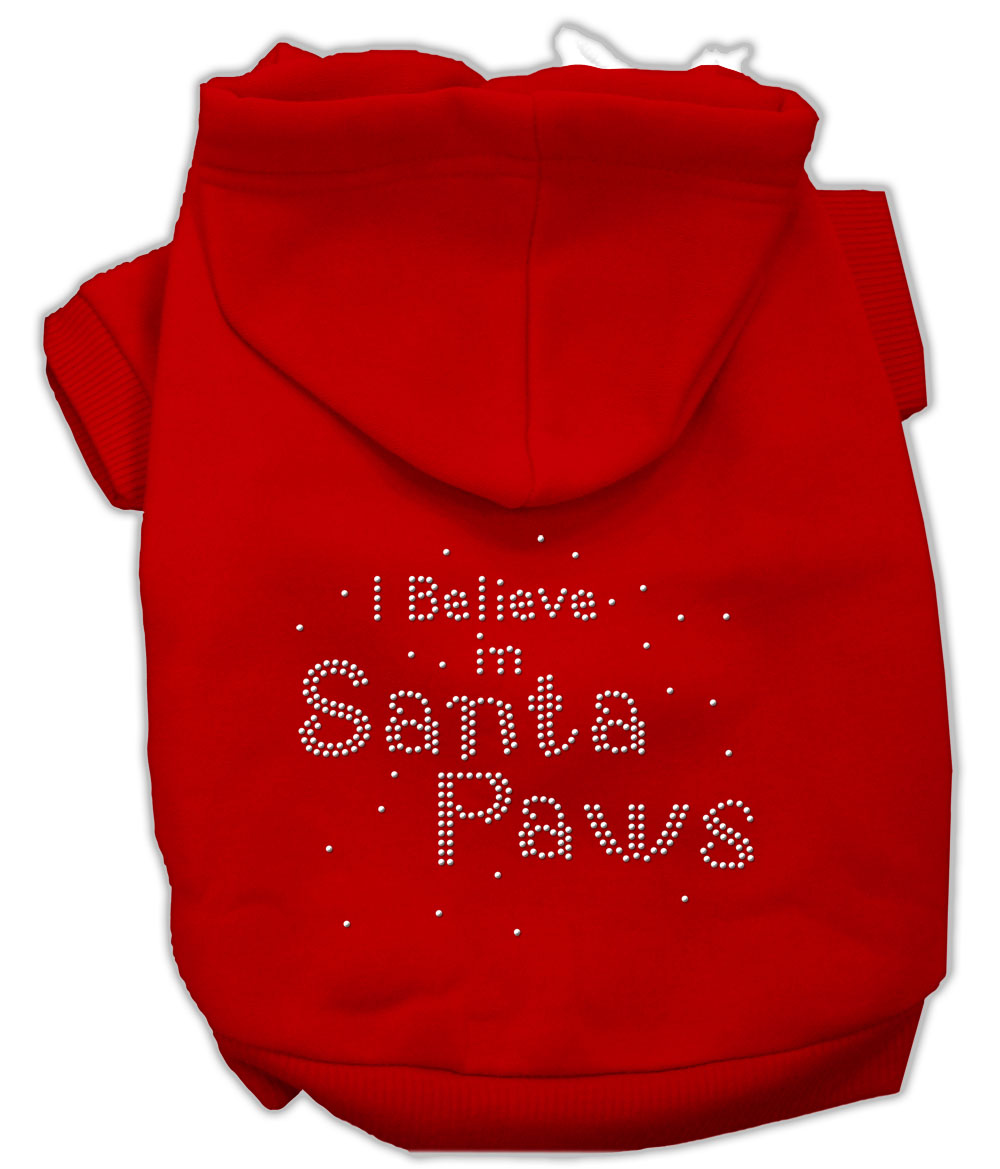 I Believe in Santa Paws Hoodie Red L