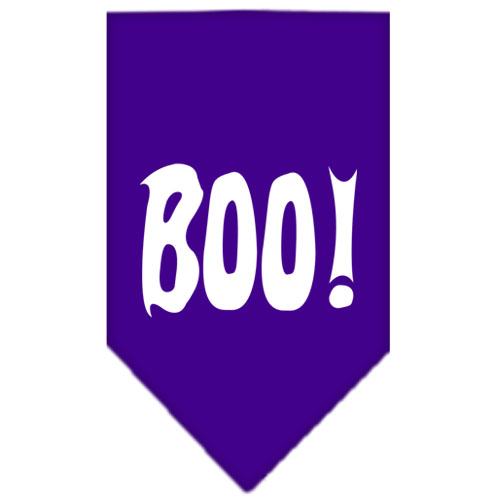 Boo! Screen Print Bandana Purple Large