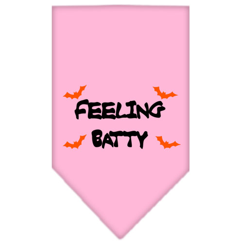 Feeling Batty Screen Print Bandana Light Pink Small