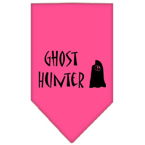 Ghost Hunter Screen Print Bandana Bright Pink Large