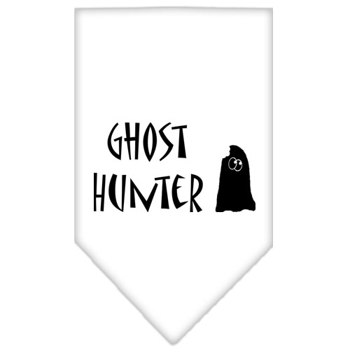 Ghost Hunter Screen Print Bandana White Small