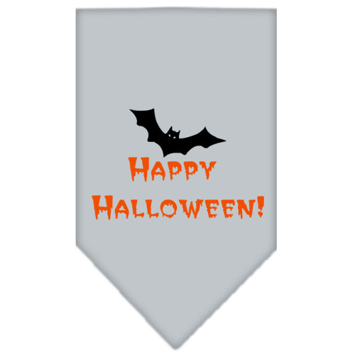 Happy Halloween Screen Print Bandana Grey Large