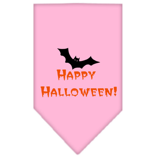 Happy Halloween Screen Print Bandana Light Pink Large