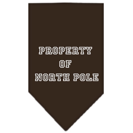 Property of North Pole Screen Print Bandana Cocoa Small