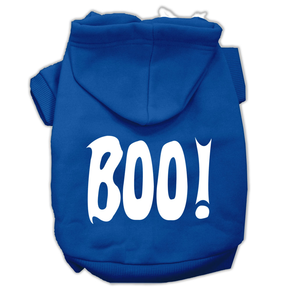 Boo! Screen Print Pet Hoodies Blue Size XXL