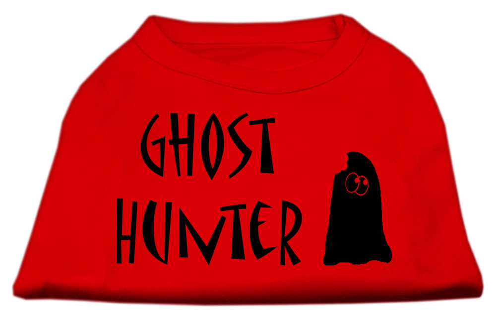 Ghost Hunter Screen Print Shirt Red with Black Lettering XXXL