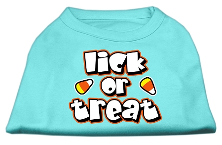Lick Or Treat Screen Print Shirts Aqua L