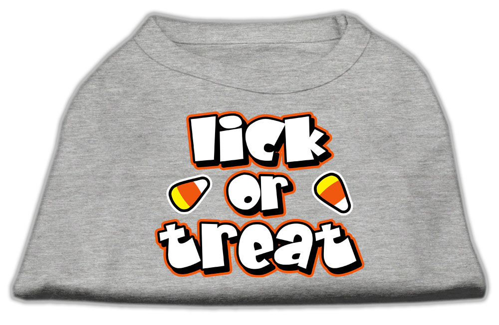 Lick Or Treat Screen Print Shirts Grey L