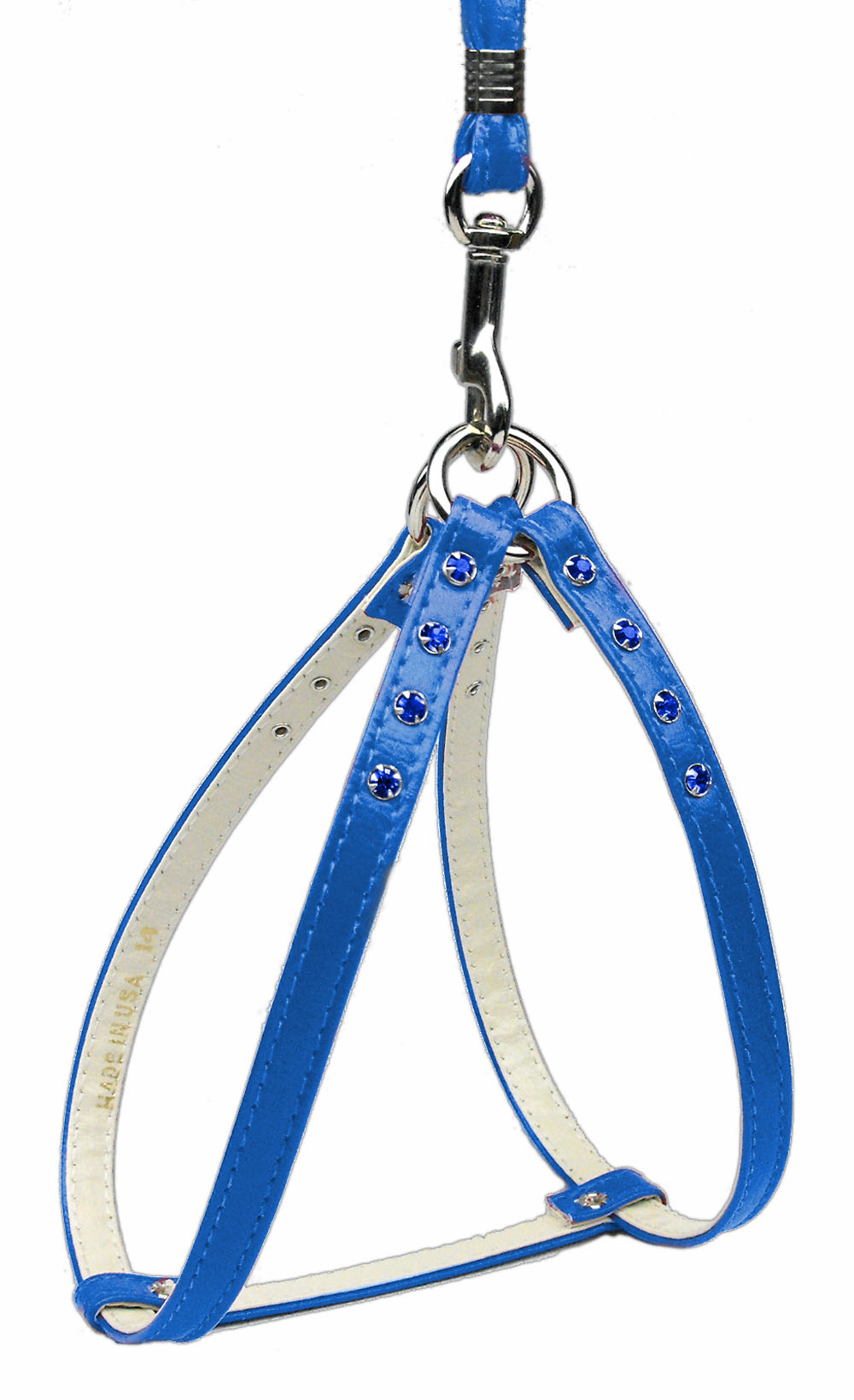 Step-In Harness Blue w/ Blue Stones 14