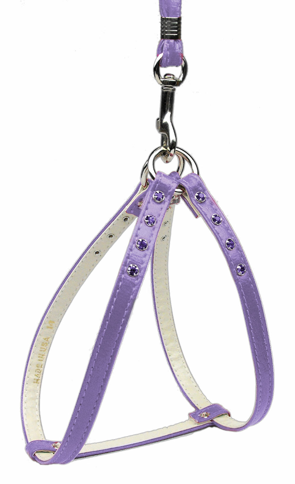 Step-In Harness Purple w/ Purple Stones 14