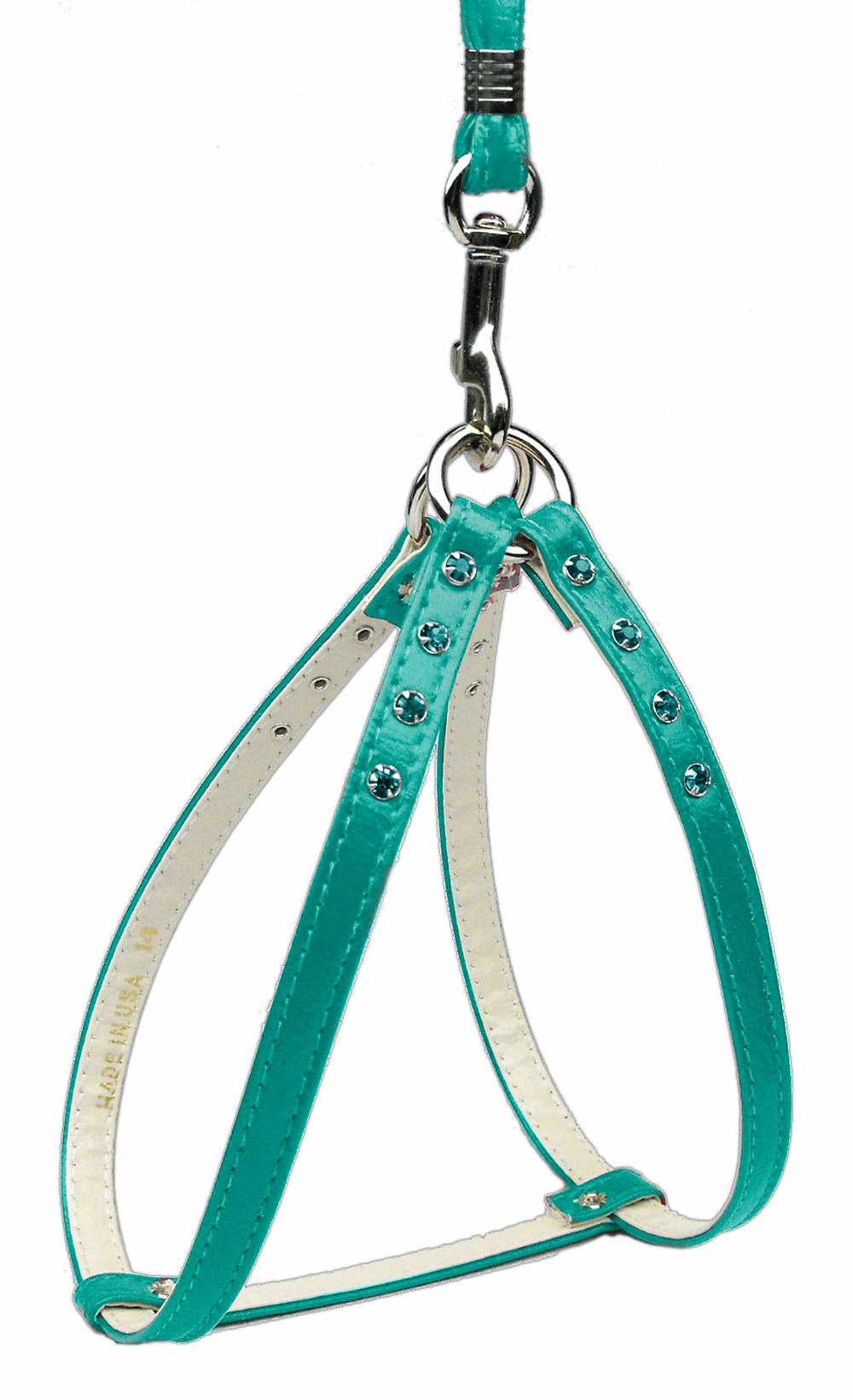 Step-In Harness Turquoise w/ Turq Stones 14