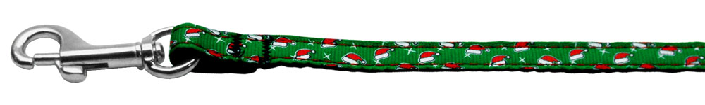 Santa Hat Nylon and Ribbon Collars 3/8'' wide x 4' Leash