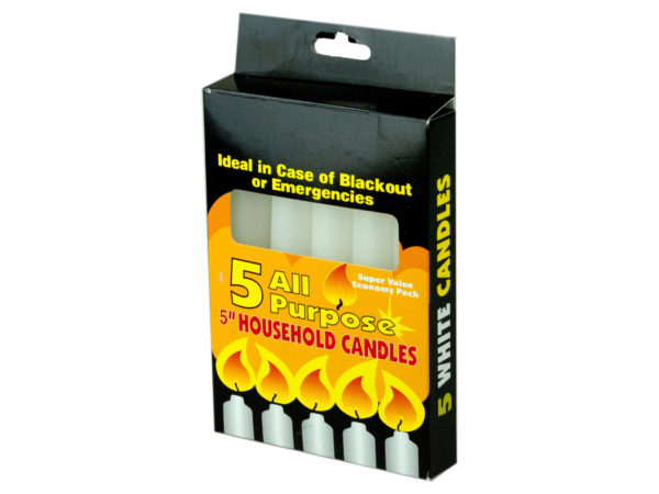 Case of 24 - 5 Pack 5" All-Purpose Candles