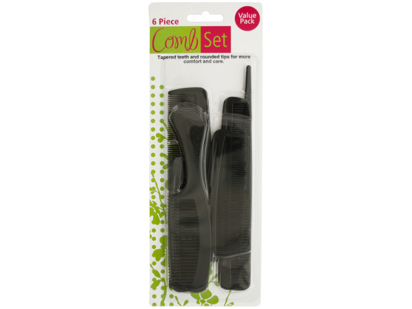 Case of 24 - Assorted Hair Comb Set