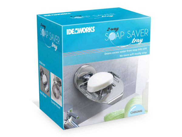 Case of 6 - IdeaWorks 2-Way Soap Saver Tray in Chrome