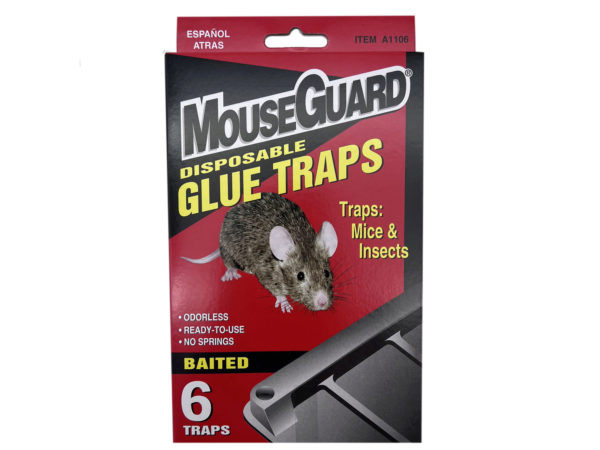 Case of 24 - MouseGuard 6 Pack Baited Blue Mouse Traps in PDQ Display