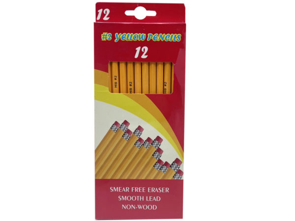 Case of 12 - 12 Pack Yellow #2 Pencils
